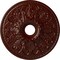 Ekena Millwork Ashley Ceiling Medallion (Fits Canopies up to 4 3/4"), 23 7/8"OD x 4"ID x 2 1/8"P, Brushed Mahogany CM23ASBMF - alternate 1